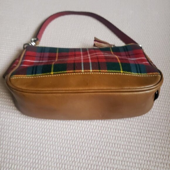 Coach Vintage Y2K Demi Shoulder Tartan Plaid Wool Purse - Picture 5 of 13